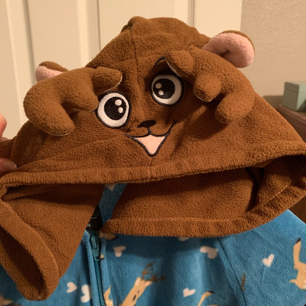 Juniors zip up reindeer onsie